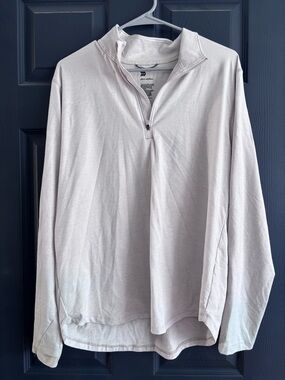 tan Quarter-Zip Pullover